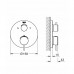 Внешняя часть термостататического смесителя для душа GROHE Atrio с переключателем на 2 положения верхний/ручной душ, хром