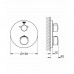 Термостатический смеситель для душа GROHE Grohtherm с переключателем на 2 положения, внешняя часть, круглая розетка, хром