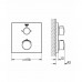 Термостатический смеситель для душа GROHE Grohtherm с переключателем на 2 положения верхний-ручной душ, внешняя часть, квадратная розетка, хром