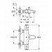 Термостатический смеситель для ванны GROHE Grohtherm 800 (реверсивное подключение), хром
